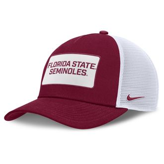 Nike Florida State On-Field Rise Nike Mens College Trucker Adjustable Hat in Red | NC9708H8FTN-EST