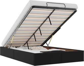 vidaXL Estructura Cama Otomana Sin Colch&oacute;n Negro 120x190cm Vidaxl