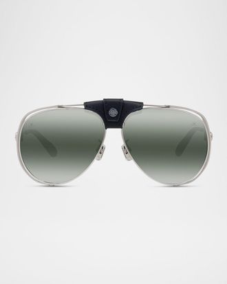 Vuarnet Men & apos;s Arctic 01 Titanium Aviator Sunglasses