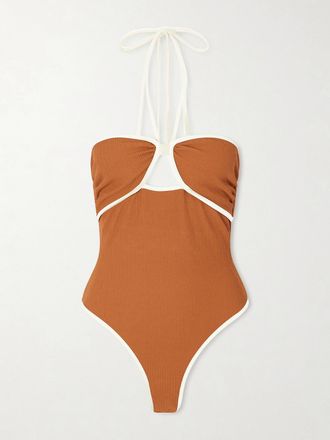 Johanna Ortiz Costume Da Bagno Cut-out Sea Salt - Marrone