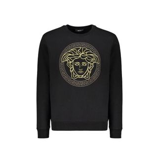 Versace Black Cotton Mens Sweatshirt