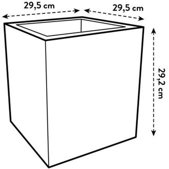 ELHO Vivo Next Square 30 Maceta Para Flores - Blanco - &Oslash; 30 X H 29 Cm - Interior/exterior - 100% Reciclado