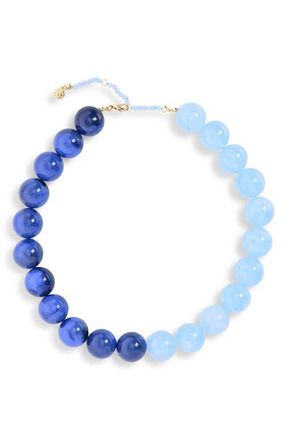 BaubleBar Jane Rainbow Semiprecious Beaded Necklace in Blue at Nordstrom