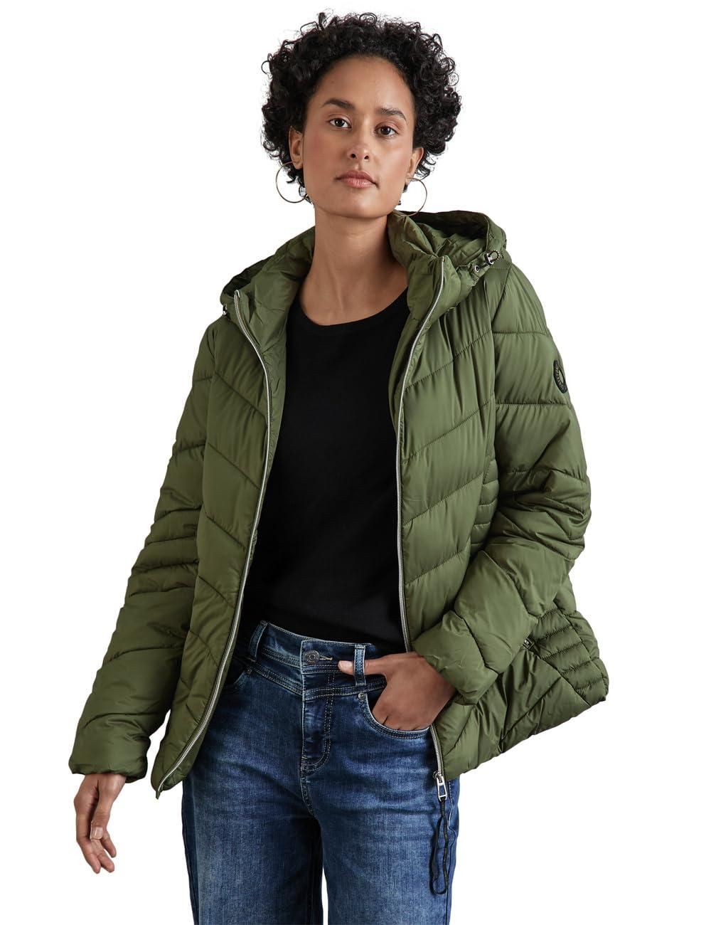Street One Damen A201969 Kurze Steppjacke, Winter Moss Green, 42