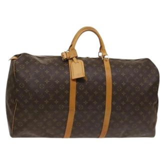 Louis Vuitton Pre-owned Weekend Bags, unisex, Brown, Size: ONE SIZE Pre-owned Canvas Weekend Bag