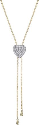 Adornia Adornia 14K Plated Cz Heart Bolo Necklace