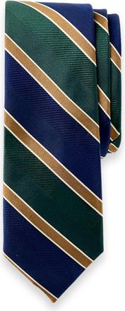 Paul Fredrick Stripe Woven Silk Tie