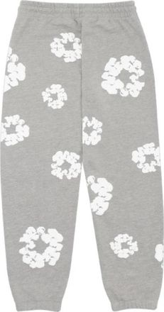 Denim Tears Grijze Katoenen Joggers met Krans - Heren - Sweatpants - Grijs - XL - Katoen - Broeken