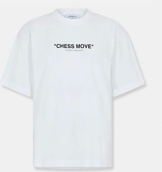Off-white Mens Regular Fit Lettering Crew Neck T-Shirt - Multi/White - Size: 36