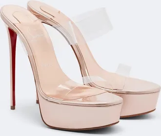 Christian Louboutin Just Nothing leather platform mules