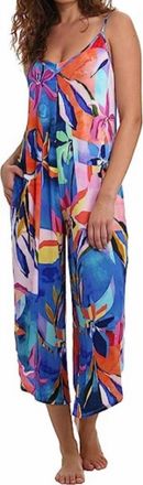 Sunshine 79 Feelin Fine Floral Swimsuit Jumpsuit In Multi-Color