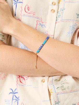Fat Face FatFace Turquoise Blue Beaded Adjustable Bracelet