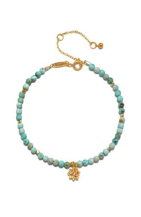Satya Jewelry Turquoise Lotus December Birthstone Bracelet in Blue at Nordstrom