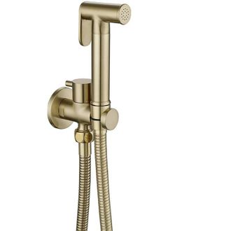 OEM Kit De Rociador De Inodoro De Oro Cepillado, Rociador De Inodoro Con Bid&eacute; Montado En La Pared, Rociador De Bid&eacute; De Mano De Lat&oacute;n, Kit De Rociador De B