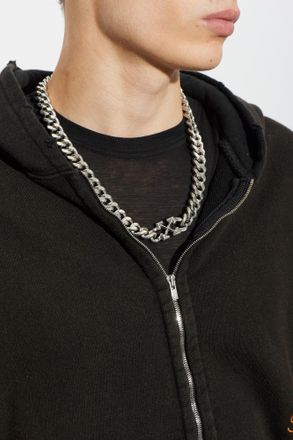 Off-white Brass Necklace, Mens, Silver