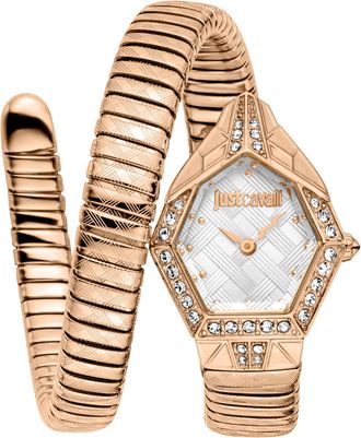 Just Cavalli Womens JC1L303M0045 Ornato Snake Analog Watch for Women - Rose Gold - One Size