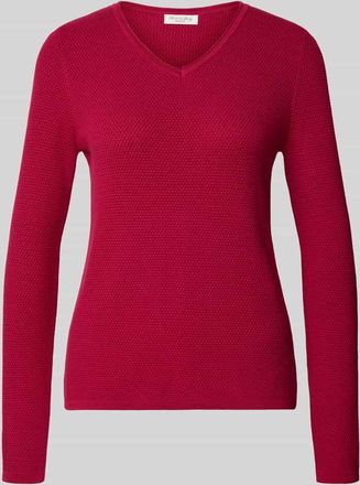 Christian Berg Strickpullover mit V-Ausschnitt in Fuchsia, Größe XL