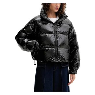 Michael Kors Jassen, Dames, Zwart, M, Zwarte Piumino Jas