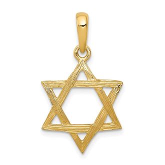 Diamond2Deal 14k Yellow Gold Star of David Pendant