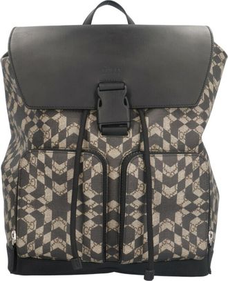 Gucci Black Brown Gg Supreme Canvas Backpack (Pre-Owned)