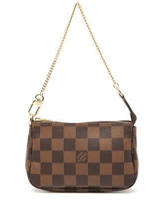 Louis Vuitton 2014 Damier Ebene Mini Pochette Accessoires handbag - women - Fabric - One Size - Brown