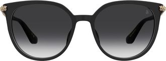 Stuart Weitzman 55mm Gradient Square Sunglasses in Black/Dark Grey Sf at Nordstrom