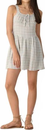 Rylee + Cru Teen Primrose Mini Dress In Light Blue Plaid