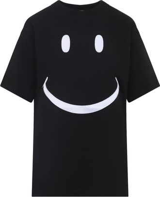 Moschino Womens Smile T-shirt - Black Cotton - Size X-Small