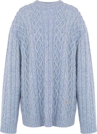 Moschino cable knit virgin wool jumper - women - Virgin Wool - 36 - Blue