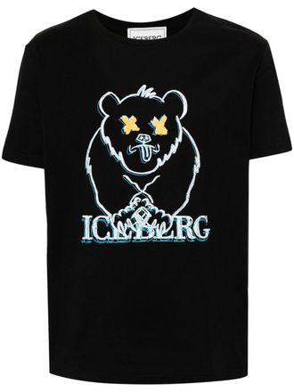 Iceberg logo-print cotton T-shirt - Black