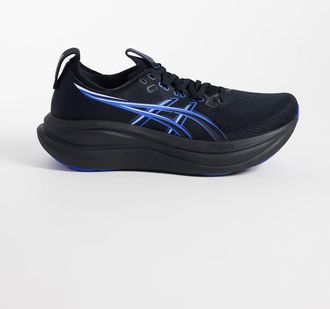 Asics Gel-Nimbus 28 - Sneakers da corsa nere e blu fluo-Nero