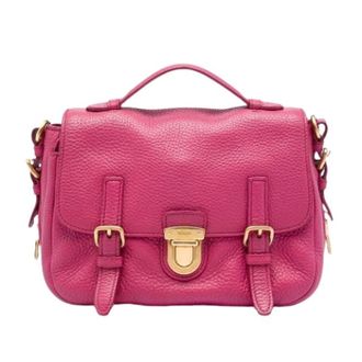 Prada Pre-owned Vintage Satchel - Dames - Pre-owned - Roze - Maat: ONE Size Leer