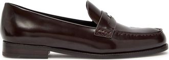 Tory Burch Classic Penny Glossed Leather Loafers - Brown - 36 (IT36/ UK3)