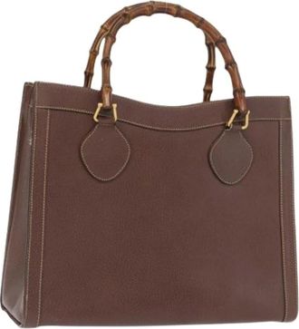 Gucci Pre-owned Handbags, female, Brown, Size: ONE SIZE Pre-owned Vintage Handbag