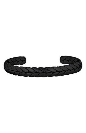 American Exchange Mens Braided Cuff Bracelet in Black at Nordstrom Rack