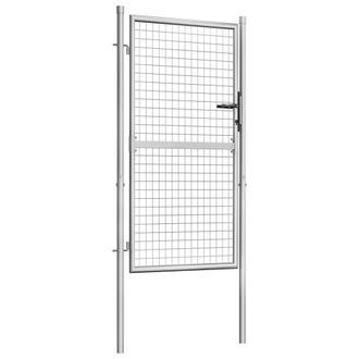 Berkfield Home Garden Gate Galvanised Steel 105x200 cm Silver