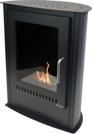 Purline Estufa De Etanol Compacta En Negro