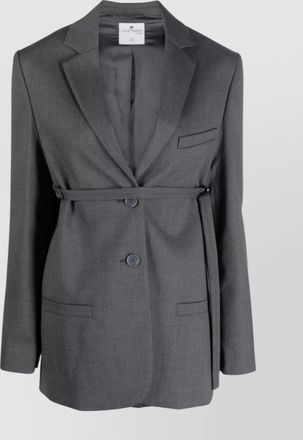 Courrèges tailored belted wool blend jacket