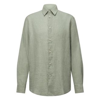 Drykorn Long Sleeve Shirt - Heren - Casual Overhemden - Groen - M - Linnen - Overhemden