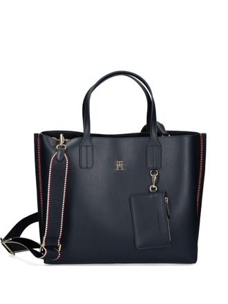 Tommy Hilfiger Borsa tote con placca TH - Blu