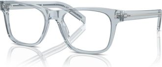 Prada 52mm Rectangle optical glasses in Blue at Nordstrom