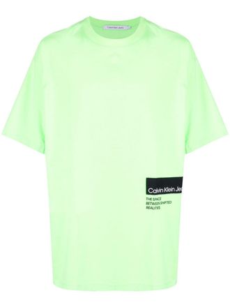 Calvin Klein T-shirt Hyper Real con stampa - Verde