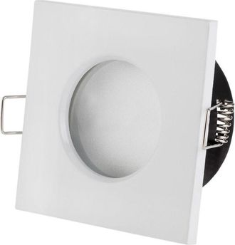 Trade Shop Trade Shop - Apoyo Porta Faretto Da Incasso Lampadine Led Mr16 Par16 Quadrato Bianco 75mm