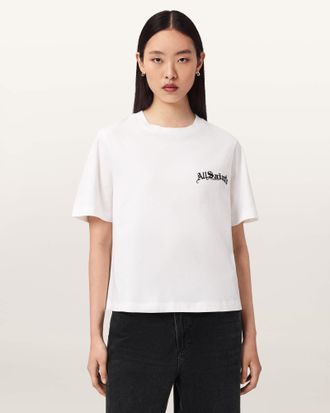 AllSaints Cotton Descent Lisa Short Sleeve Boxy T-Shirt, Size: XS