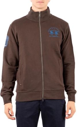 La Martina Zip-up Katoenen Sweater - Heren - Vesten met rits - Bruin - XL - Katoen - Hoodies & sweatvesten