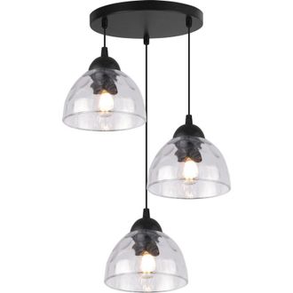 OEM L&aacute;mpara Colgante Venecia 3 Pantallas Planas Transparentes E27