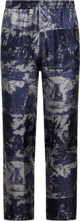 Pierre-Louis Mascia Broeken, Dames, Blauw, XL, Broek met trekkoord