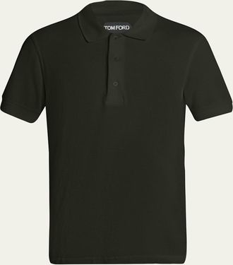 Tom Ford Mens Lyocell Pique Polo Shirt