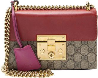 Gucci Gg Supreme Padlock Small Shoulder Bag (Authentic Pre-Loved)