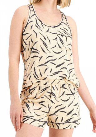 Alfani Sleepwear Tank & Shorts Pajama Set In Zebra